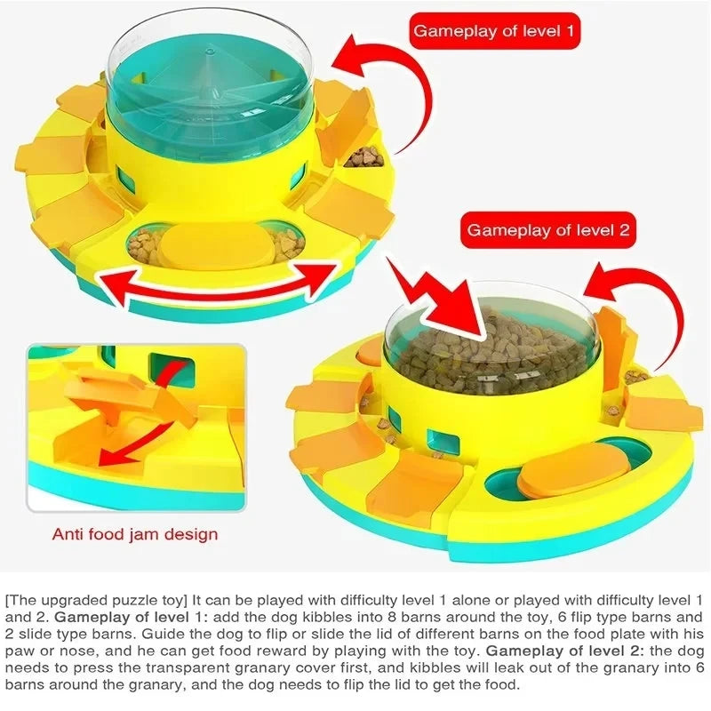 New Dog Puzzle Toy Slow Feeder Interactive Increase Puppy IQ Food Dispenser Slowly Eating Nonslip Bowl Pet Cat Dog Training Game